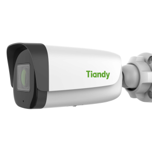 Cámara bullet Tiandy TC-C34UN 4MP con IR 80 m, lente varifocal 2.8–12mm, micrófono integrado y protección IP67.