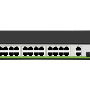 Switch PoE Tiandy TC-P3S028 24+2+2SFP, 280 W, Gigabit, con modo Extend 250 m y protección ESD/Surge.