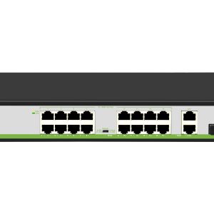 Switch PoE Tiandy TC-P3S019 16+2+SFP con 180 W, VLAN/Extend y protección contra sobretensiones.