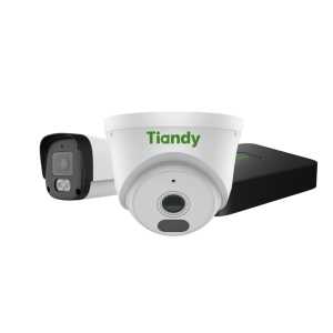 Combo Tiandy 2 cámaras (domo + bullet TC-C321N) 2 MP + NVR 4 canales PoE H.265 IP67