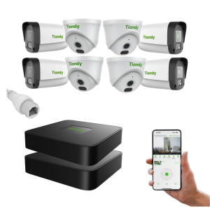 🔒 Seguridad Total • 🎥 8 Cámaras IP (4 TC-C320N, 4 TC-C321N) • 🧰 Instalación PoE • 💾 Grabación 6 TB x2 NVR TC-R3104