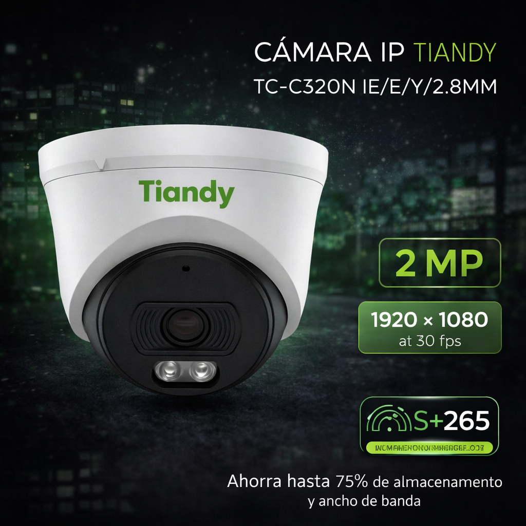 Cámara de seguridad IP Tiandy 2MP