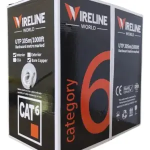 Cable UTP Cat6 Interior 305m 100% Cobre Wireline para Cámaras IP y Redes