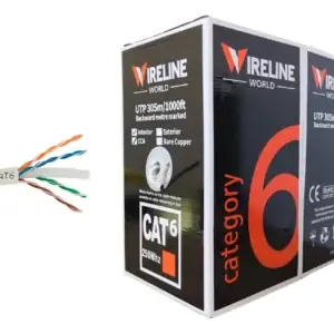 🛠 Bobina de Cable UTP Cat6 de 305 Metros para Redes Gigabit y Sistemas de Cámaras IP